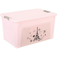 Ящик для зберігання Smiley Paris Chic 27 л рожевий 260x490x320 мм