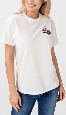 Футболка Converse WOMENS DISTORT TEE 10019115-103 L білий