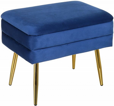 Сундук-пуф Yves 50х34,5х42см синий 