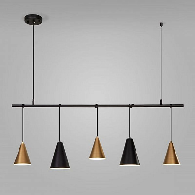 Підвіс Strotskis Castle 50088/5 5x60 Вт E14 чорний із золотистим 50088/5 (чорний/золото)