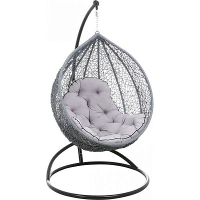 Кресло-кокон Джулия серый с подушкой