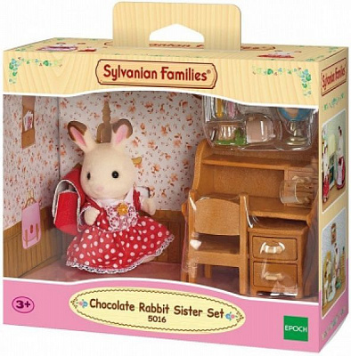Игровой набор Sylvanian Families Шоколадная Кролик-Сестра за партой 5016 