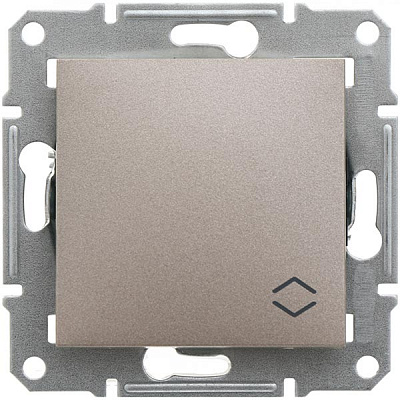 Перемикач прохідний одноклавішний Schneider Electric Asfora без підсвітки 10 А 220В IP20 бронзовий