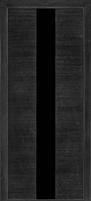 Дверное полотно Urban №23 ПО черное стекло 700 мм дуб неро 