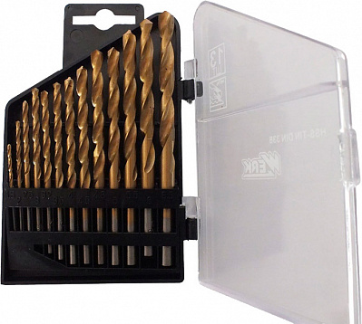 Набір свердел по металу Werk покриття титан 1,5-6,5 мм 13 шт. 63683