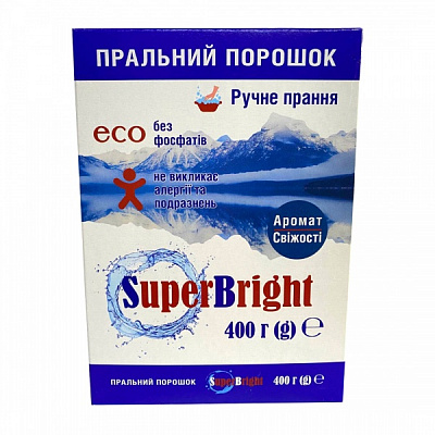 Порошок для ручного прання SuperBright 0,4 кг