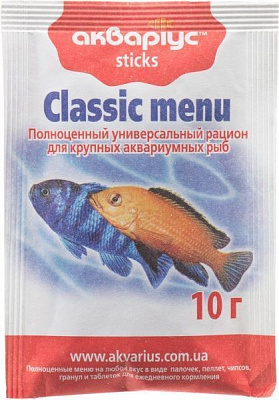 Корм Аквариус Classic menu 10 г 0377