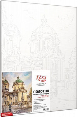 Полотно на картоні з контуром Львів Пейзаж №2 30х40 Rosa Start