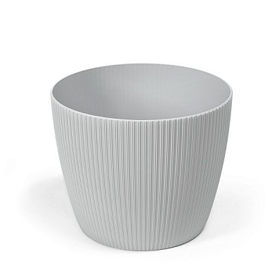Горшок пластиковый Ламела Магнолия Джампер 220 круглый 0,9 л светло-серый 