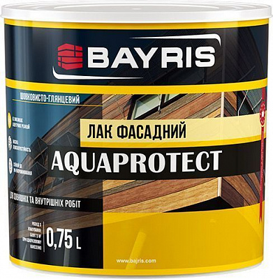 Лак фасадный Aquaprotect Bayris шелковистый глянец 0,75 л