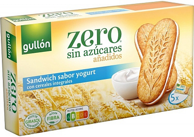 Печиво Gullon без цукру Diet Nature Zero сендвіч з йогуртом 220 г