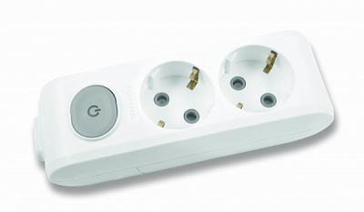 Колодка для подовжувача Panasonic X-tendia із заземленням 2 гн. біло-сірий 480900049