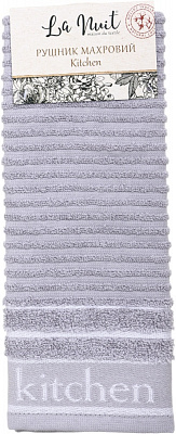 Рушник махровий Кitchen 33x60 см сірий La Nuit