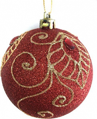 Шар Узор d100 красный