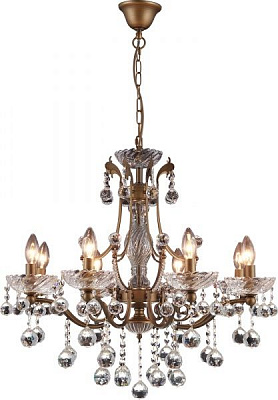 Люстра підвісна Altalusse 8x40 Вт E14 золота бронза INL-1103P-08