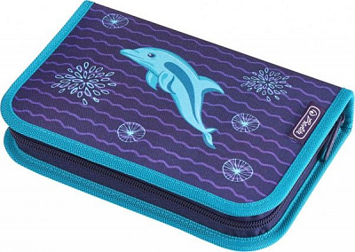 Пенал 31 предмет Dolphin 50020966 Herlitz синий