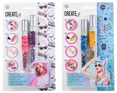 Набор лаков для ногтей CREATE IT! Гелекси с конфетти в асортименте