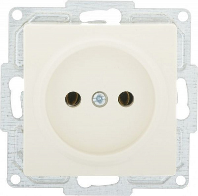 Розетка без заземлення Gunsan Visage без шторок без кришки кремовий 15 28 12 00 151 113