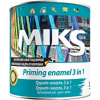 Ґрунт-емаль MIKS Color 3 в 1 RAL 5005 синій глянець 0,8кг