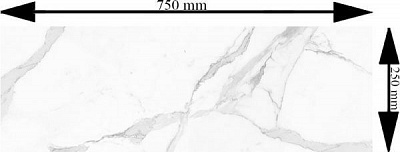 Плитка Allore Group Statuario White W M NR Glossy 25x75