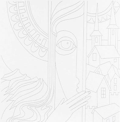 Полотно на картоні з контуром «Про єдине і швидкоплинне», А. Навроцька Rosa Talent