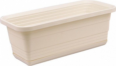 Ящик балконный Ламела Бона 500 прямоугольный 1,3 л белый 