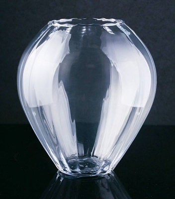 Ваза стеклянная прозрачная 28х30 см