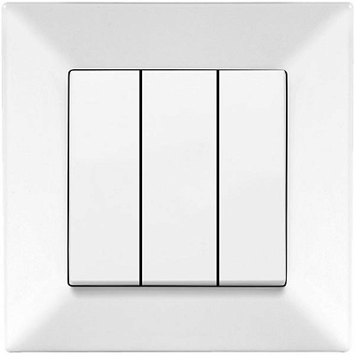 Вимикач потрійний Viko Meridian білий
