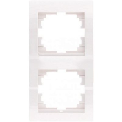 Рамка двомісна Lezard DERIY вертикальна білий 702-0200-152