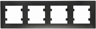 Рамка чотиримісна Makel Rizz горизонтальна чорний матовий 88054704