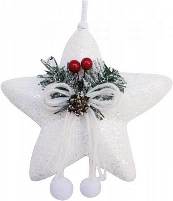 Подвеска Звезда ягоды на снегу 15 см 