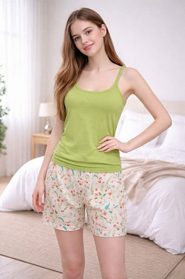 Шорти German Volf Прованс р. L молочний із принтом (26007)