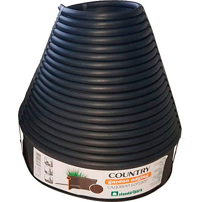 Декоративный бордюр Standartpark Кантри Лайн Черный L15м