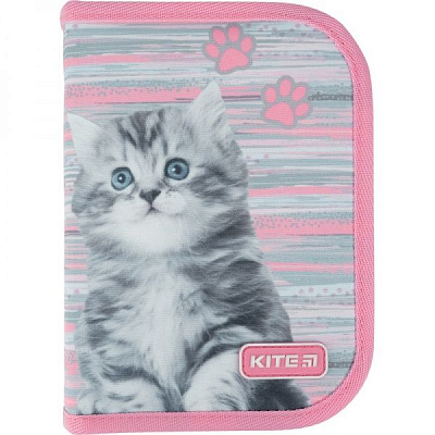 Пенал школьный 622 Charming kitty 49682 KITE розовый