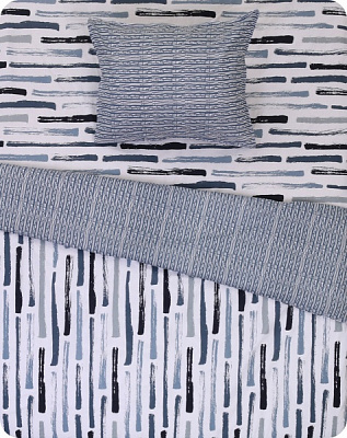 Комплект постельного белья Brest полуторный серый с белым Today (без простыни)