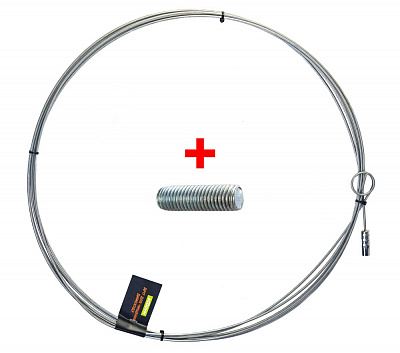 Проволока для чистки дымохода Ecodym с переходником 10 м