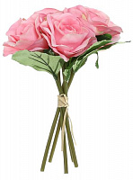 Растение искусственное Букет роз 30 см светло-розовый 5