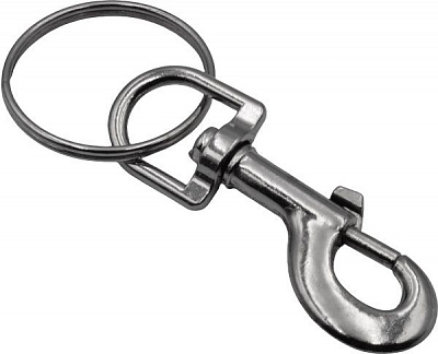 Карабін з вертлюгом, та кільцем (LF-436)