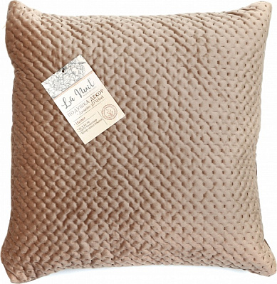 Подушка декоративная 3D Velvet 45x45 см светло-бежевый La Nuit 