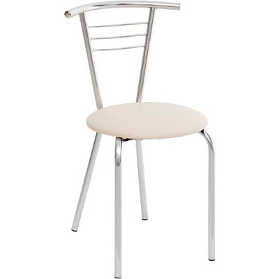 Стілець Новий Стиль Tina chrome V-4 молочний 800х400х400 мм