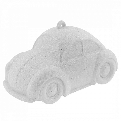 Украшение новогоднее MIS LT Машинка 6,5 см белый