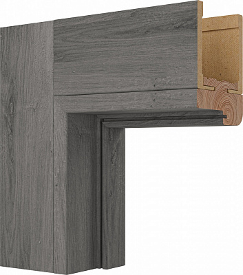 Дверна коробка телескопічна Rodos Grand Lux + ХДФ 2000x38 мм небраска