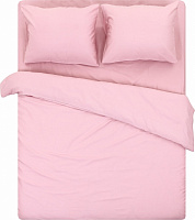 Комплект постельного белья евро сатин розовый 