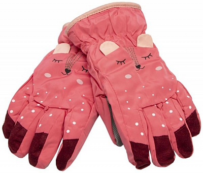 Варежки лыжные детские 22 см розовый 516963 