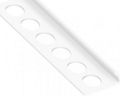 Кутник для плитки TIS зовнішній ПВХ 80,2,01017 7 мм 2,5м білий