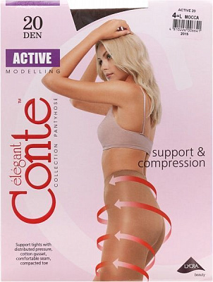 Колготки Conte ACTIVE 20 den mocca р. 4 мокко