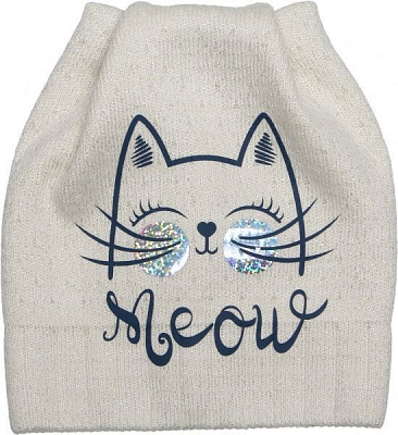 Шапочка дитяча для дівчинки Luna Kids р.48-50 молочний 2283