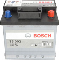 Акумулятор автомобільний Bosch S3 45Ah 400A 12V «+» праворуч (BO 0092S30020)