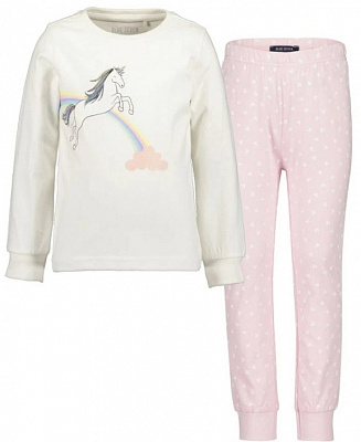 Пижама детская для девочек Bambinelli р.116-122 белый с розовым 777529-00 X 708