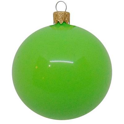 Куля новорічна d80 АХ16 0360 салатовий